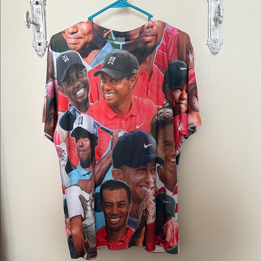 Tiger woods Collage Print Men's Short Sleeve Tee